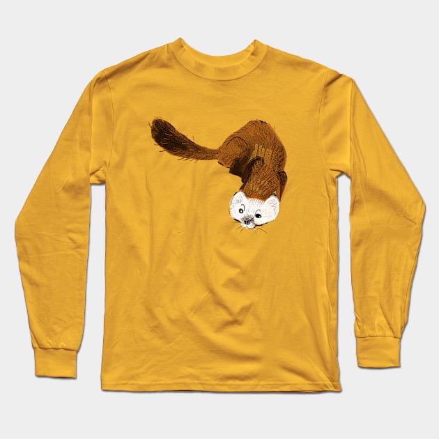 American Pine Marten Long Sleeve T-Shirt by belettelepink